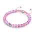 Rosa | Silber | Meerjungfrau Glas Makramee Perlen Armband